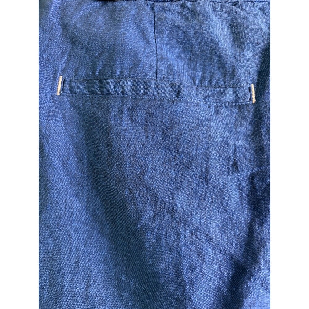 Porter & Ash Royal Blue Linen Blend Drawstring Shorts Mens M/32 Casual Preppy - Picture 4 of 15